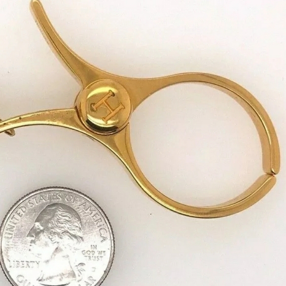 AUTHENTIC HERMES GOLD TONE KEYCHAIN ACCESSORY - Picture 8 of 8